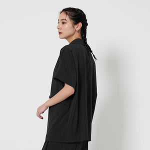 【WEB限定 Wardrobe DAILY MINIMAL】ハーフスリーブ ドルマンジャケット -ウォッシャブル-