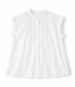 ピンタックフレンチスリーブブラウス