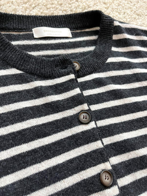 ゆったりボーダーニットカーディガン