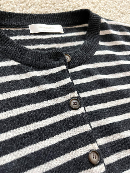 ゆったりボーダーニットカーディガン