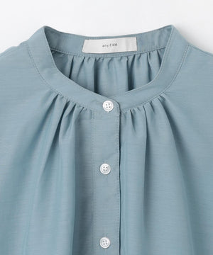 シアーテックリネンギャザーブラウス