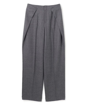 TERNES / 変形タックウールワイドパンツ