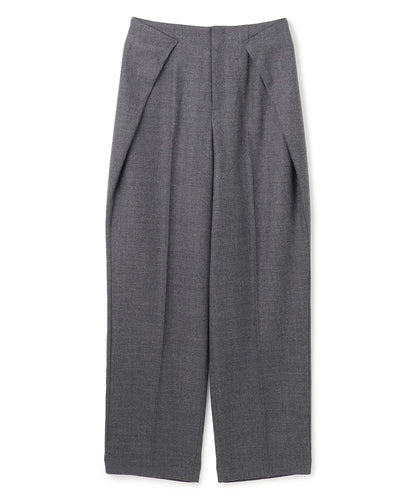 TERNES / 変形タックウールワイドパンツ