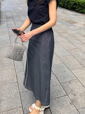 デニムステッチスカート