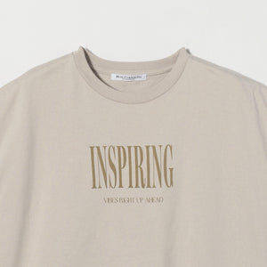 コットン ロゴプリント フレンチスリーブ Tシャツ