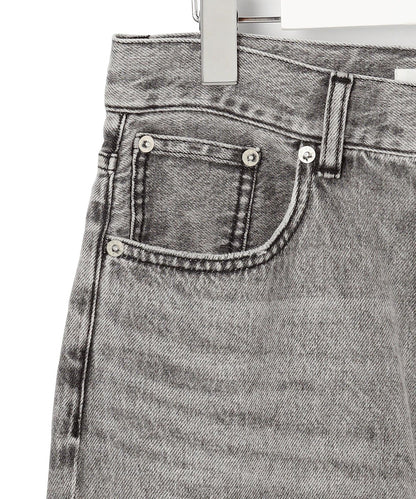 スリット ストレート デニム