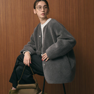 【WEB限定】ボア×フェイクムートン リバーシブルジャケット