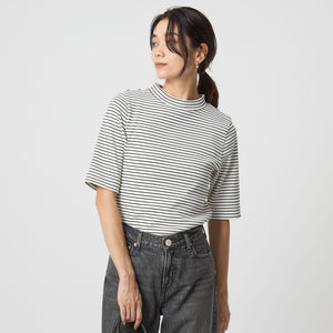 ニットライク モックネック カットソー