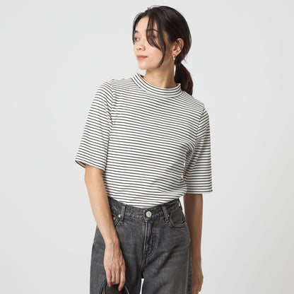 ニットライク モックネック カットソー