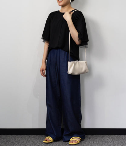 テンセルデニムストレートパンツ