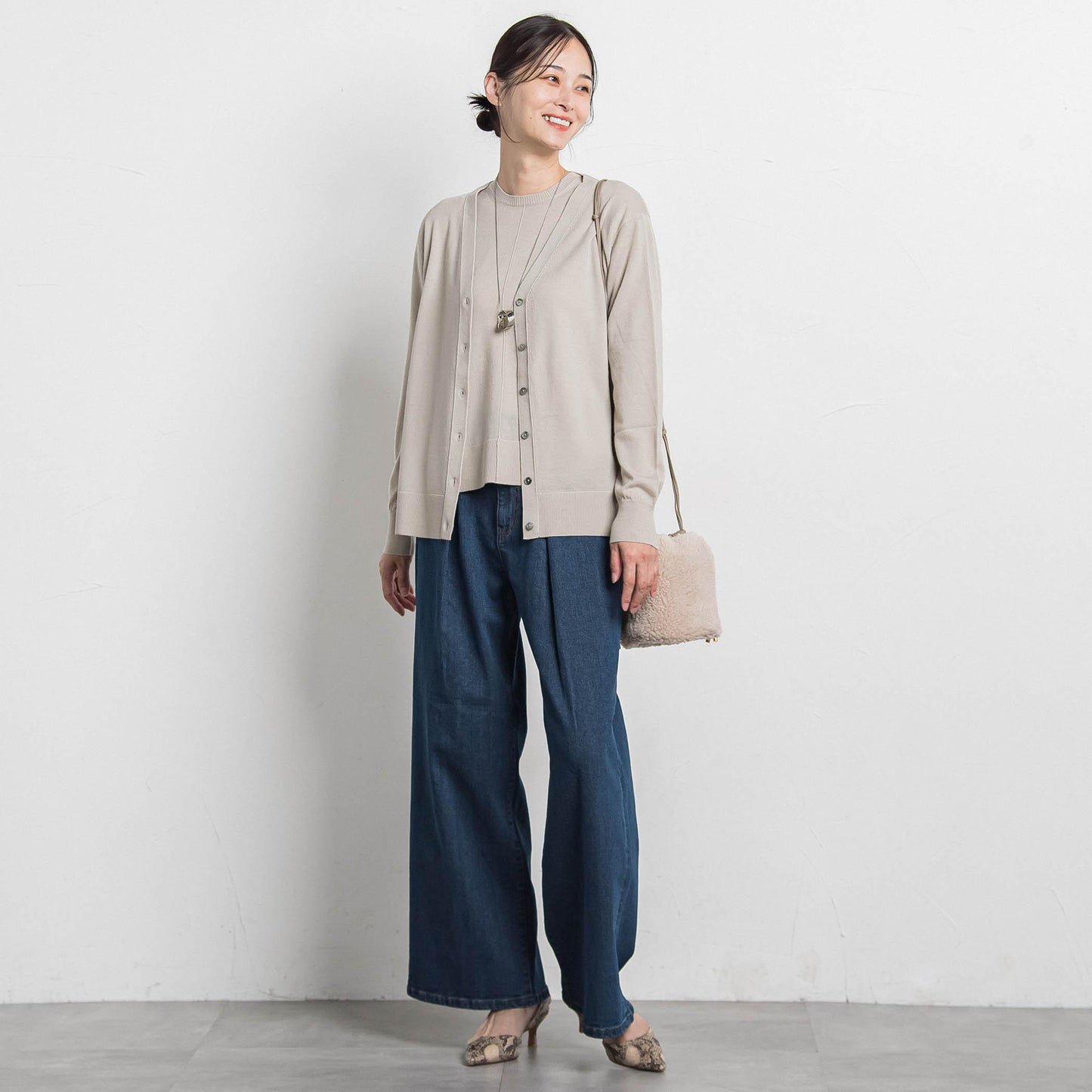 【WEB限定】【VIOLAd'ORO】ボア巾着ミニバッグ　ELMO / V-8925