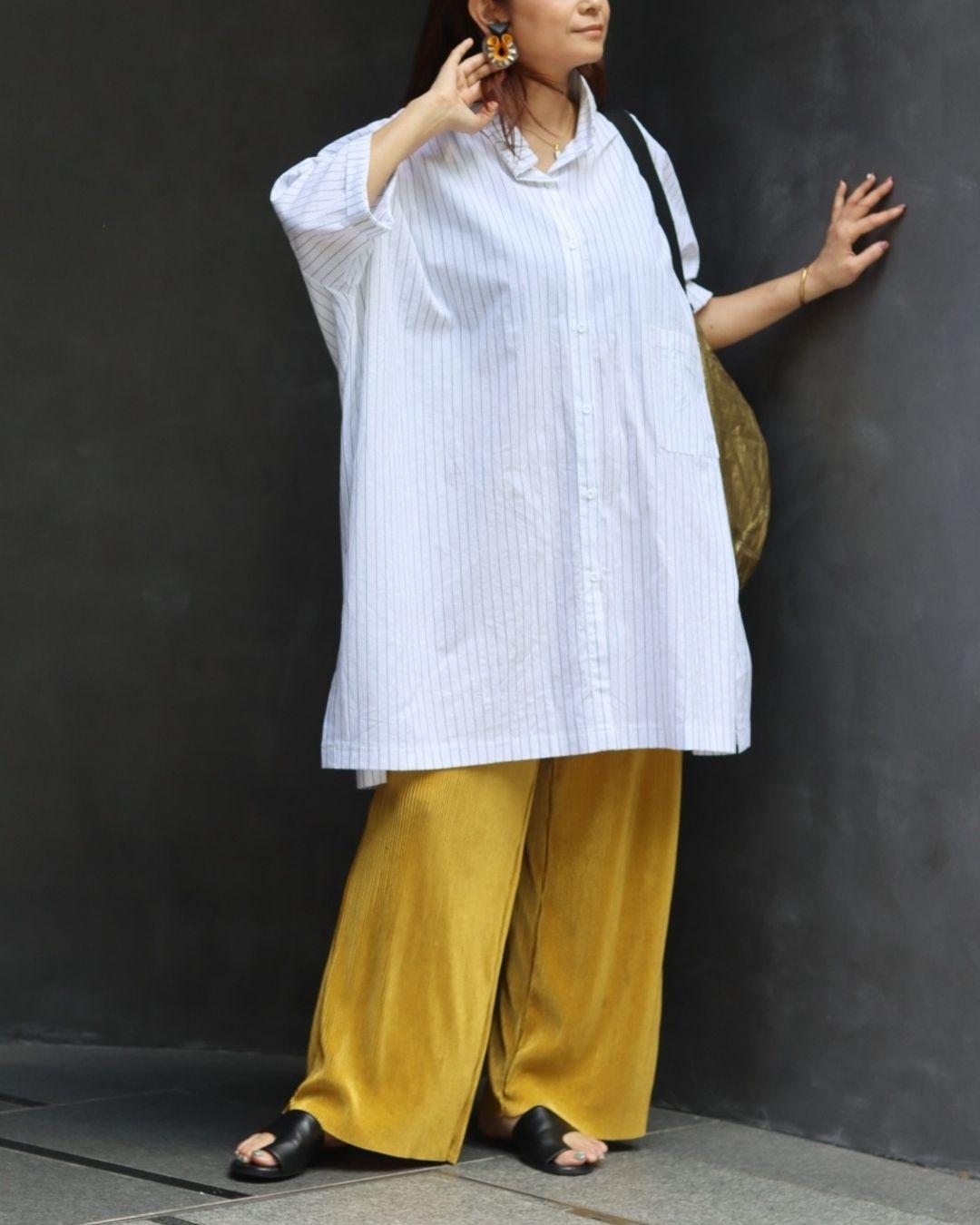 ベイリネンロングシャツ