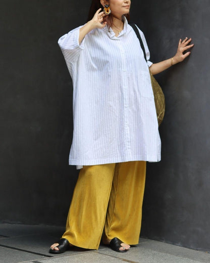 ベイリネンロングシャツ