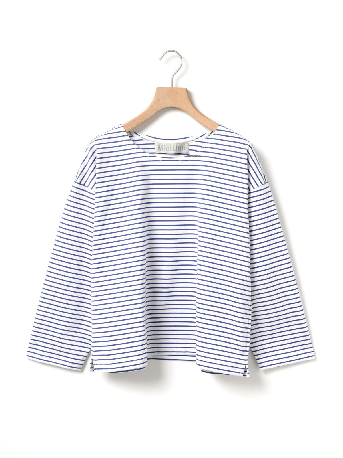 MidiUmi ボーダーワイドプルオーバー