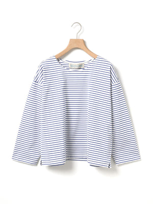 MidiUmi ボーダーワイドプルオーバー