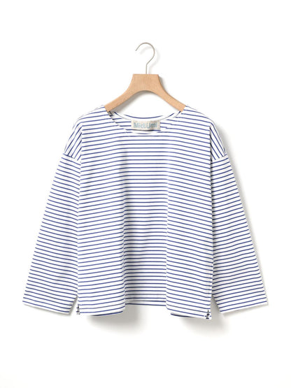 MidiUmi ボーダーワイドプルオーバー