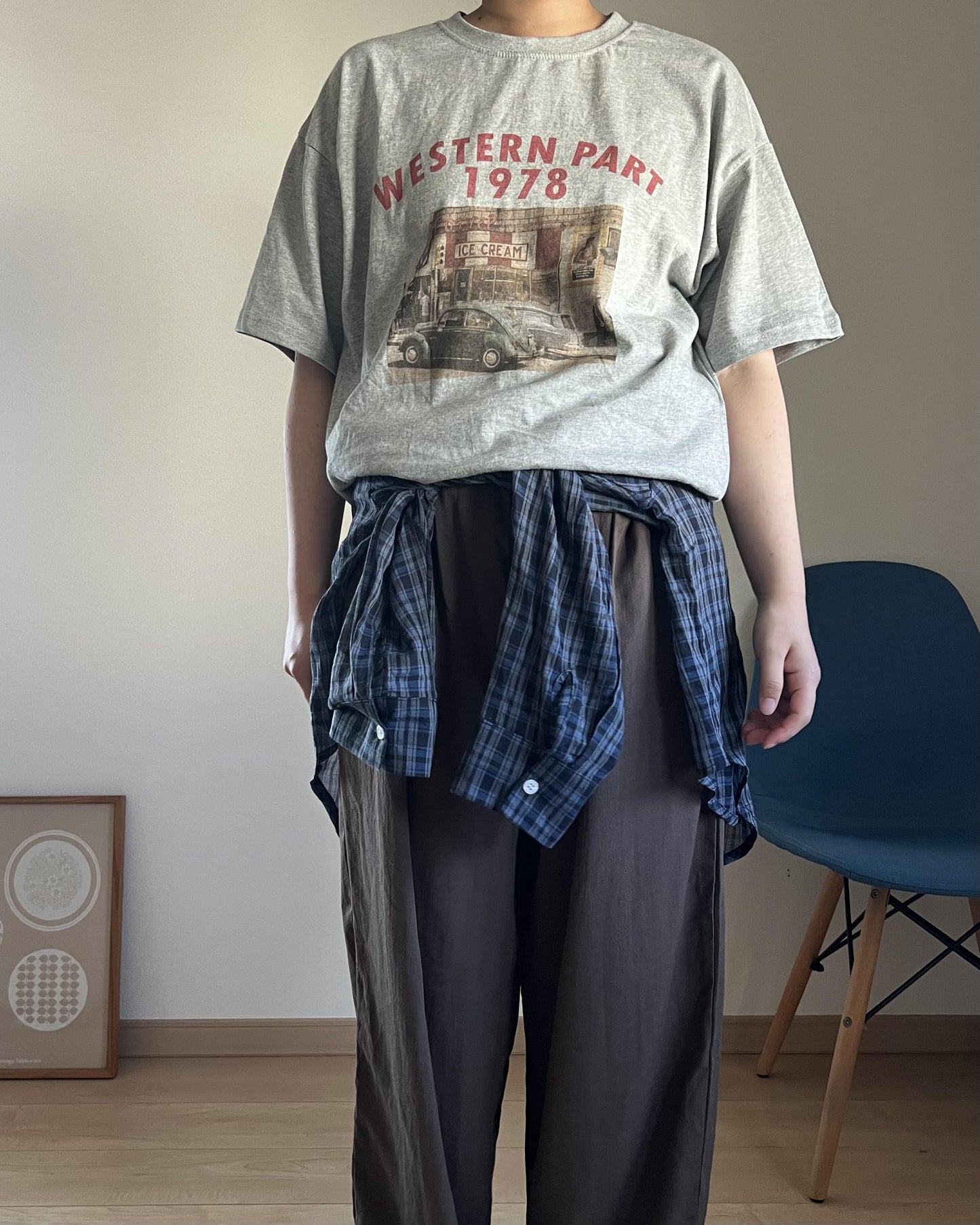 レトロCARプリントTシャツ