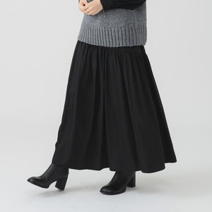 【百田夏菜子さん着用】【洗える】ツイル ギャザー スカート（S〜M）