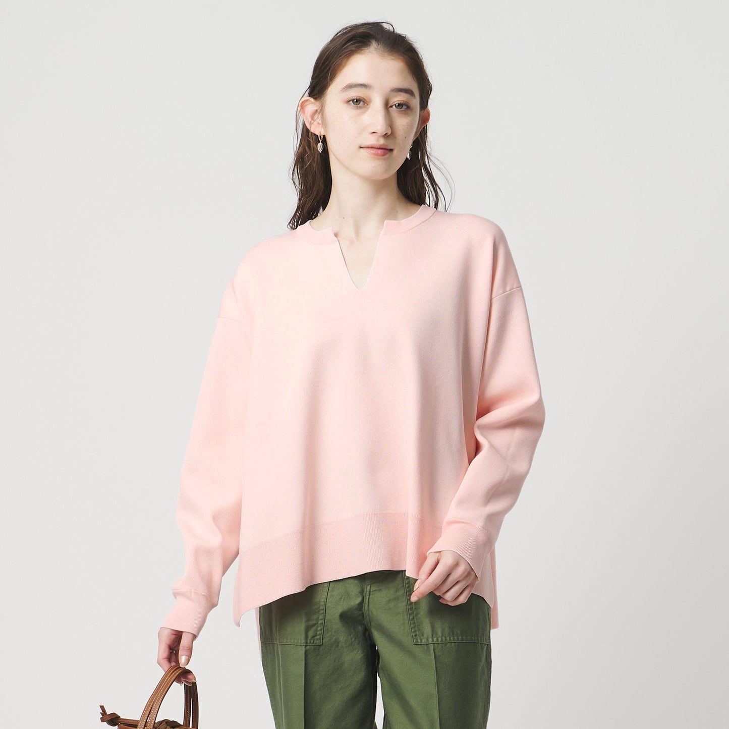 スウェットライク スキッパーニット ‐ウォッシャブル‐