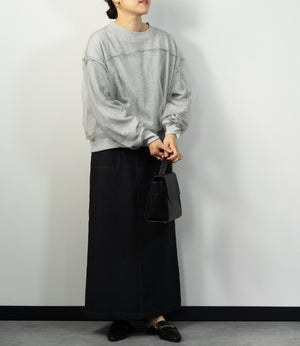 チュールレイヤードカットソー