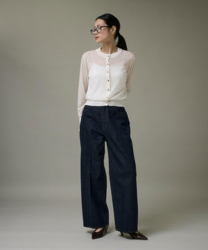 クルーネックニットカーデ《Melty air wool》