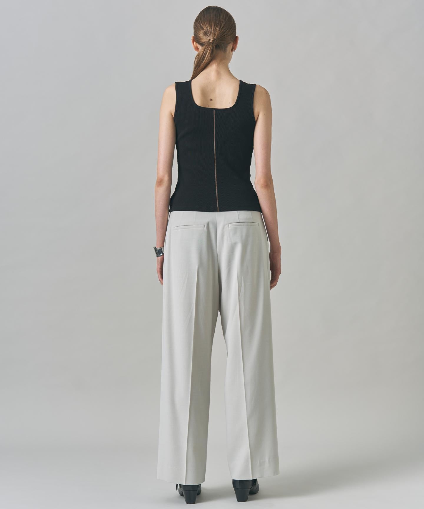 ウール2WAYストレッチ ワイドパンツ