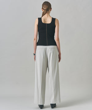 ウール2WAYストレッチ ワイドパンツ