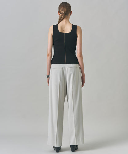 ウール2WAYストレッチ ワイドパンツ