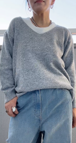 ノースリレイヤードニット