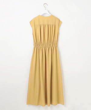 フロントボタンギャザー ワンピース