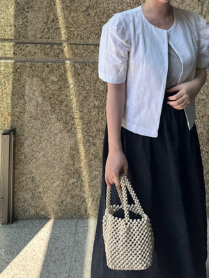 リネンクロップドジャケット