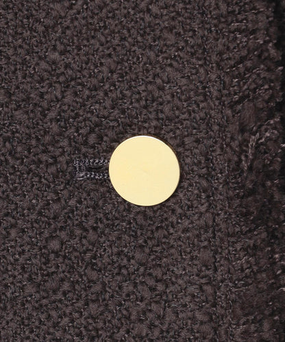 MULLIN / ウールツイードメタルボタンノーカラージャケット