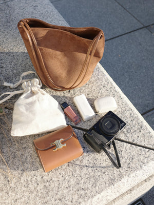 スエードサークルショルダーバッグ