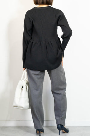 スポンディッシュペプラムカーディガン