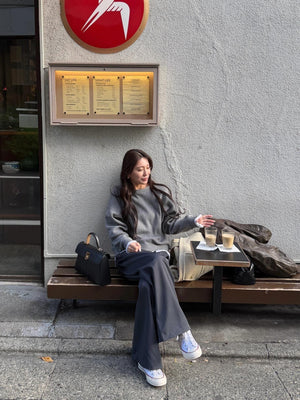 ダブルタックルーズワイドパンツ