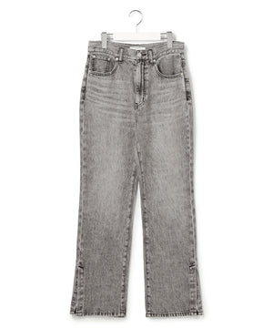 スリット ストレート デニム