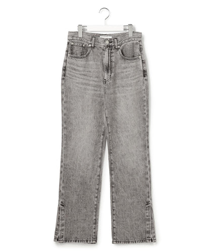 スリット ストレート デニム