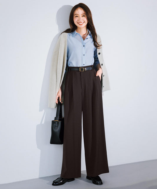 マイビューティ タックワイドパンツ