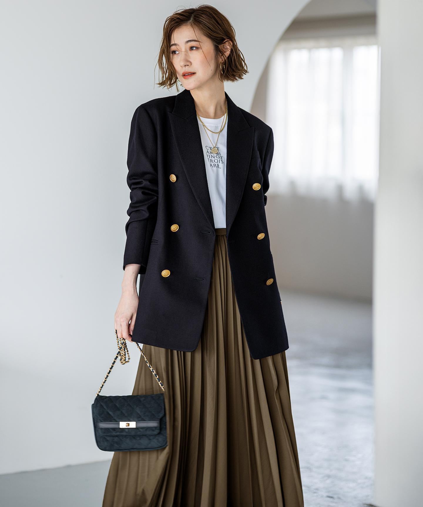 スエード キルティング ショルダーバッグ