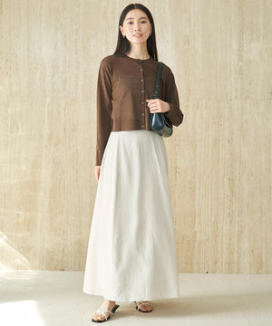リネンレーヨン セミフレアスカート