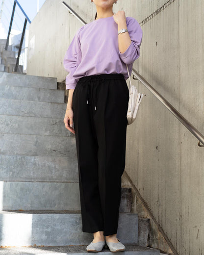 クルーネックボリュームスリーブカットソー