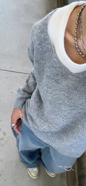 ノースリレイヤードニット