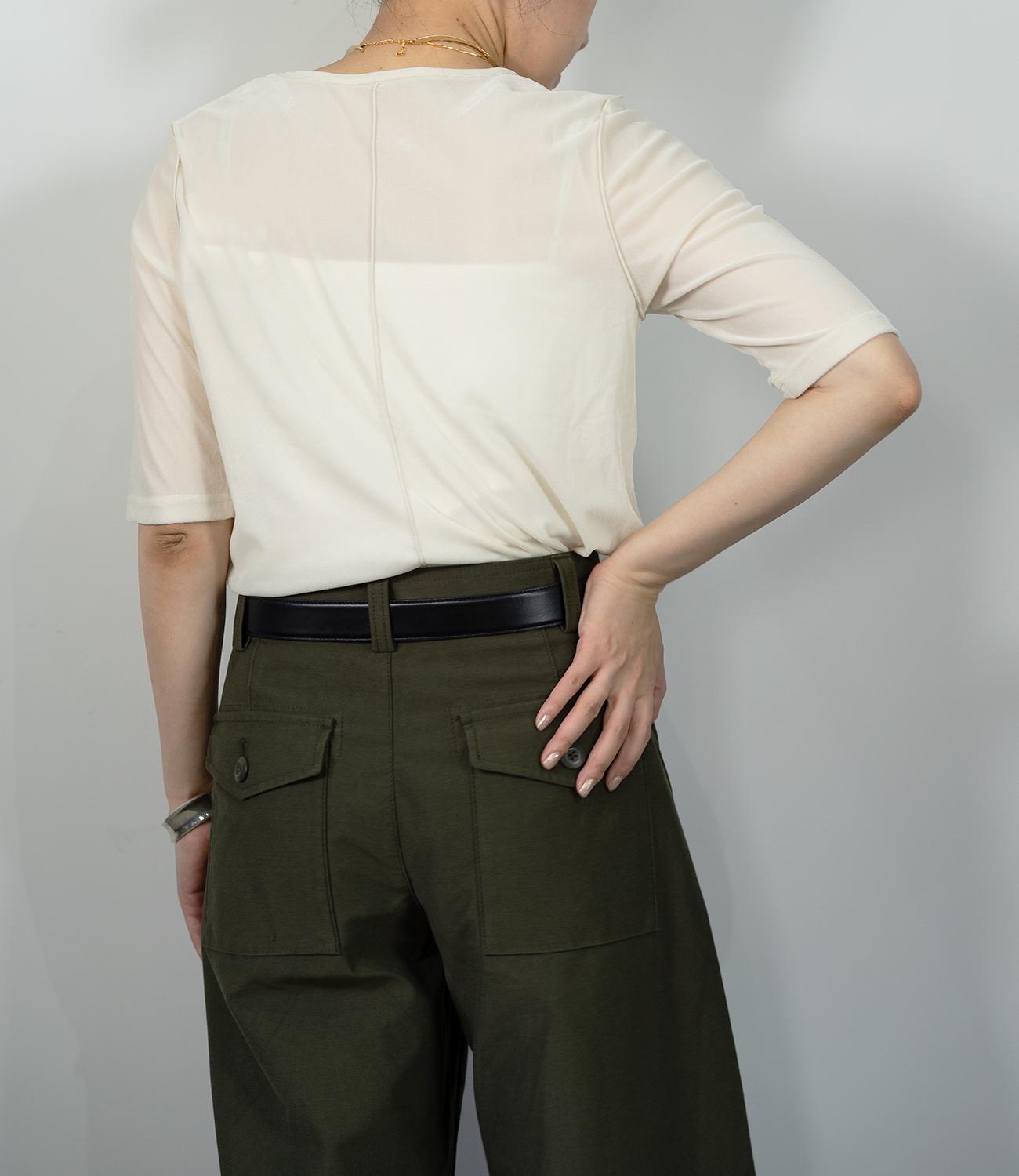 シアーベロア半袖トップス