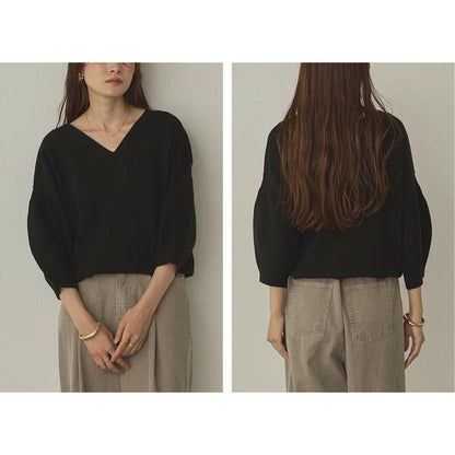 前後2way7部丈ニットプルオーバー