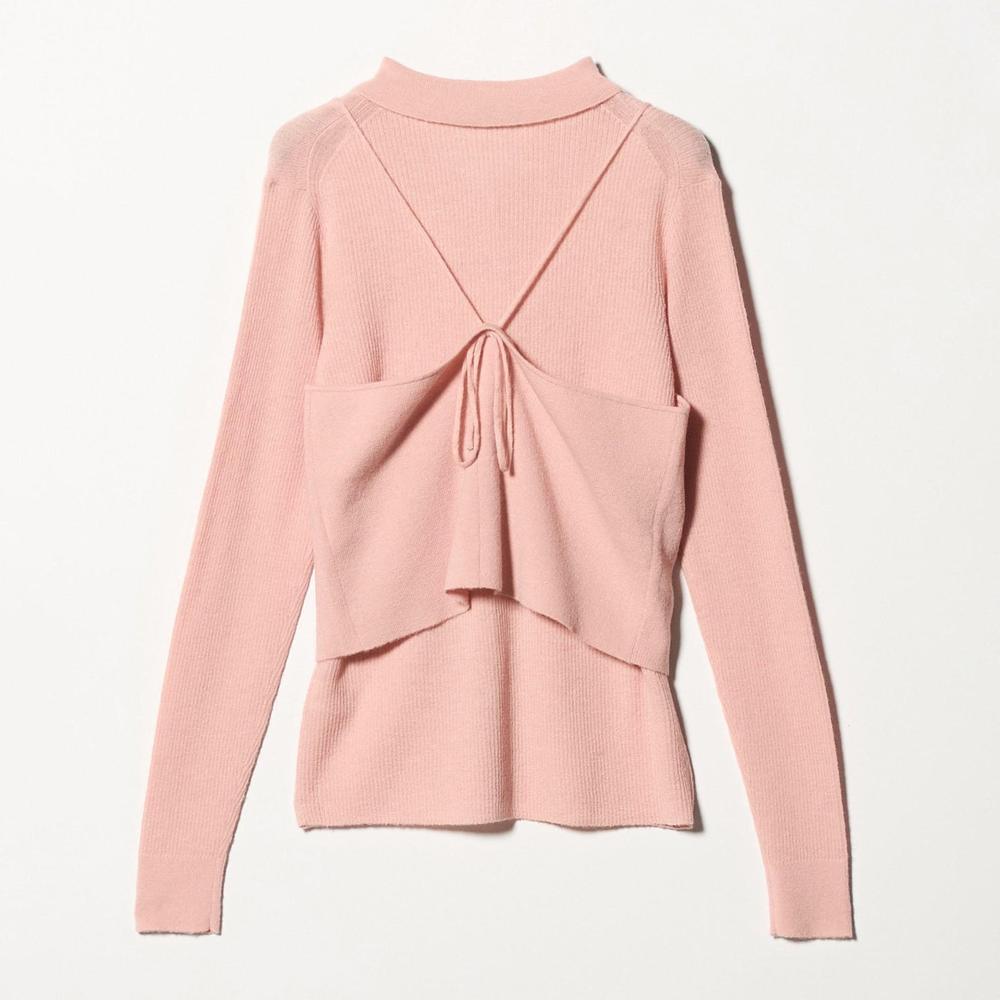 ポロニット カーディガン × ビスチェ ニット セット