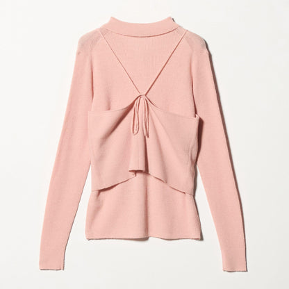 ポロニット カーディガン × ビスチェ ニット セット