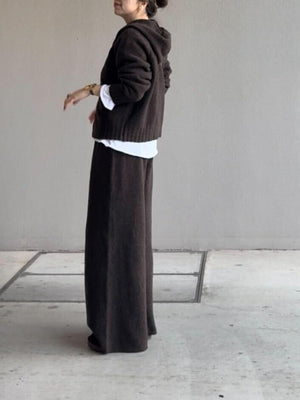 ダブルジップフーディーニットアップ