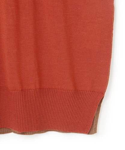 LA MONNAIE / バイカラーウールタートルニット