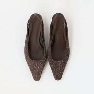 スクエアバックベルト パンプス40↓↑