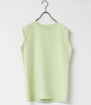 USAコットンコンパクトノースリーブカットソー